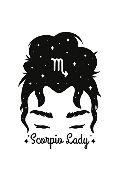 StoryGift Romania Sticker Eticheta 50CM Cu Semn Zodiac, Coafura Feminina Cu S...