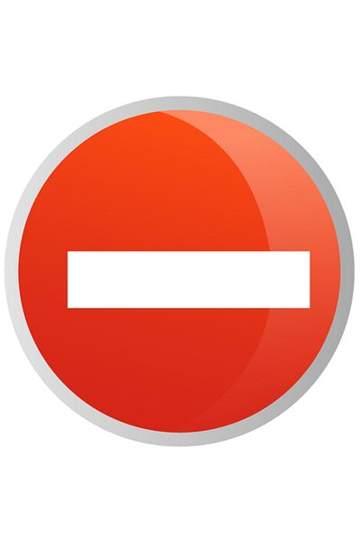 StoryGift Romania Sticker Eticheta 50CM Cu Semn, Cu No Entry, Interzis, Cerc, Simbol, cu Margini Albe, PVC Vinyl
