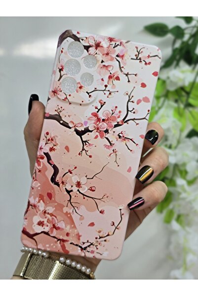 Transparent Phone Case with Samsung Galaxy A23 Compatible Artistic Flowers Pattern