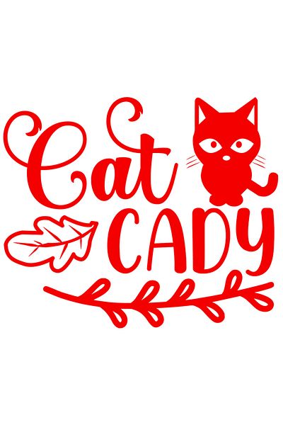 StoryGift Romania Sticker Eticheta 50CM Exterior cu o pisicuta si textul "Cat caddy" - pisicuta care cara mingil