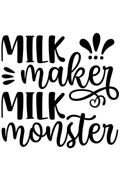 StoryGift Romania Sticker Autocolant 70CM Exterior cu mesaj in limba engleza "Milk maker, milk monster" , Vinyl
