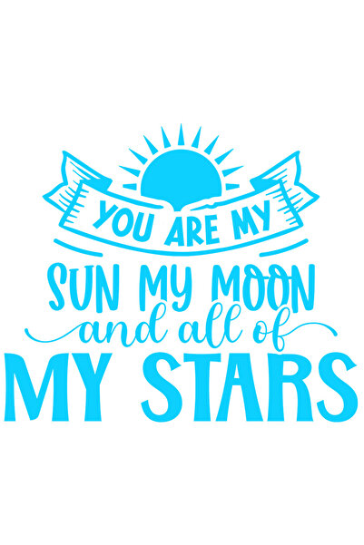 StoryGift Romania Sticker Exterior cu mesajul "Tu esti soarele meu, luna mea ...