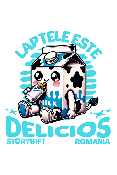 StoryGift Romania Sticker Eticheta 50CM cu Cutie De lapte Bebe Text Laptele E...