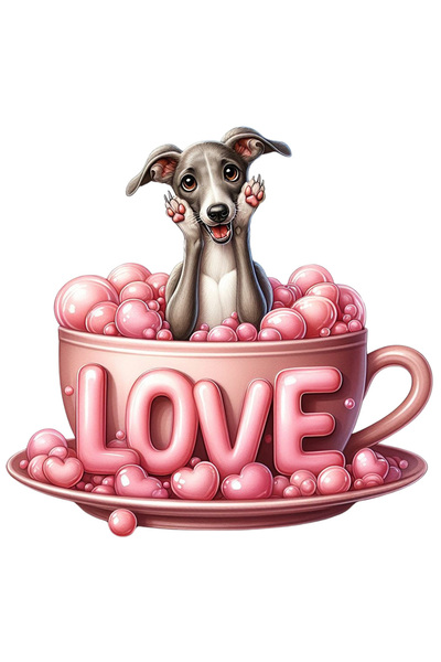 StoryGift Romania Sticker Autocolant 70CM cu un catel vesel care sta intr-o c...