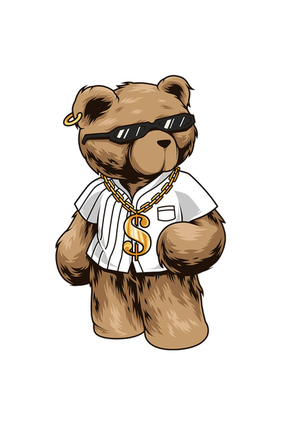 StoryGift Romania Sticker Autocolant 70CM Cu Urs De Plus, Lant, Ochelari De Soare, Cercel, cu Margini Albe, PVC