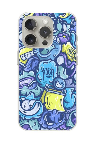 Dali Design حافظة شفافة متوافقة مع هاتف iPhone 13 Pro Max بتصميم Graffiti 9