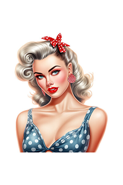 StoryGift Romania Sticker Cu O Femeie Frumoasa, Ilustratie, Stil Retro, Vechi...