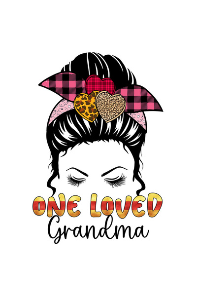 StoryGift Romania Sticker Cu Mesajul "one Loved Grandma", Ilustratie, Familie...