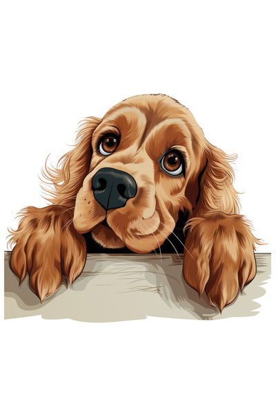 StoryGift Romania Sticker Adeziv 90CM cu un catel care sta atarnat pe un gard...