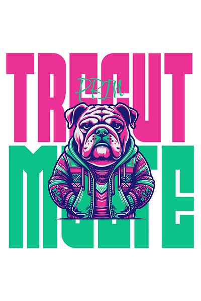 StoryGift Romania Sticker Eticheta 40CM Adeziv Caine bulldog gangster text trecut prin multe cu Margini Albe, PV
