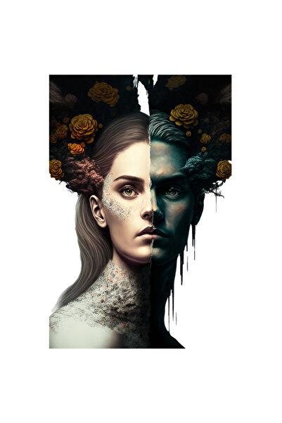 StoryGift Romania Sticker Autocolant 70CM Cu Fata, Dualitate, Flori, Trandafi...