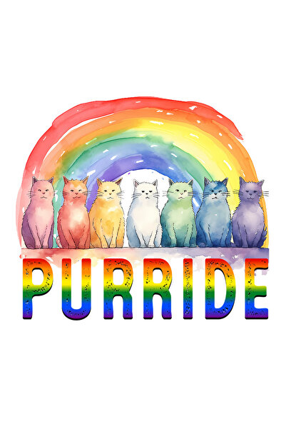 StoryGift Romania Sticker Autocolant 70CM cu multe pisici divers colorate, ilustratie, rosu, alb, mov cu Margin