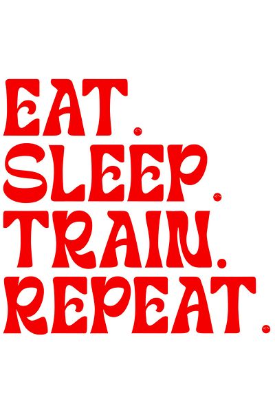 StoryGift Romania Sticker Label 50CM Exterior with the text "Eat. Sleep. Train. Repeat." - eat sleep travel