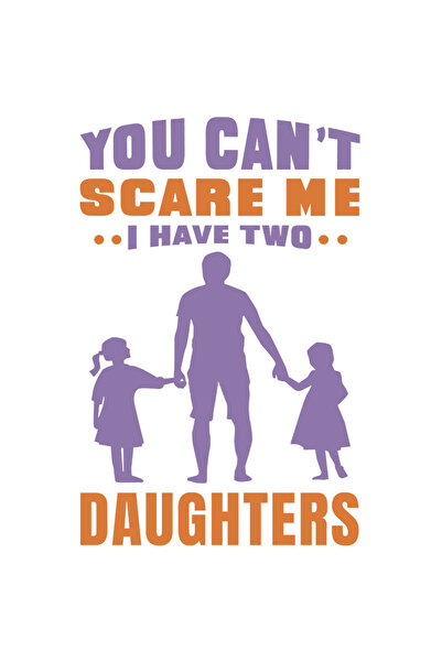 StoryGift Romania Sticker Eticheta 50CM Cu Parinte Tinand Un Copii De Mana, Text In Engleza You Can't Scare Me I