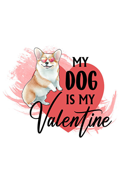 StoryGift Romania Sticker Eticheta 40CM cu un caine si cu o inima cu mesajul ...