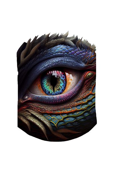 StoryGift Romania Autocolant Autocolant 70CM Cu Ochi, Dragon, Reptila, Mitic, Fantasy, cu Margini Albe, Vinil PVC 70 cm