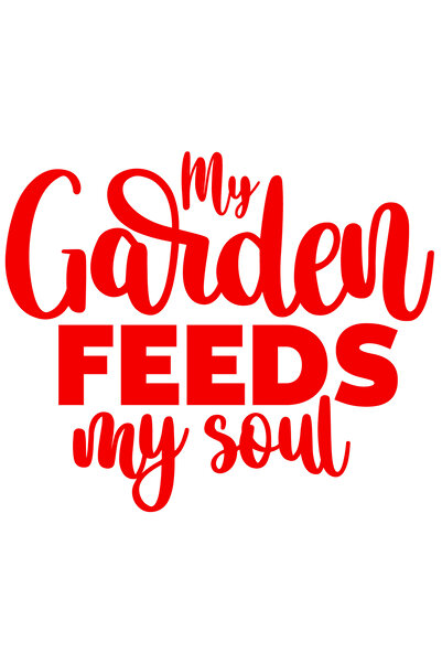 StoryGift Romania Sticker Exterior cu textul in engleza "My garden feeds my s...