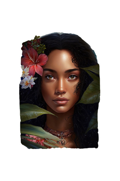 StoryGift Romania Sticker Autocolant 70CM Cu Fata Creata Cu Floare in Par, Ex...