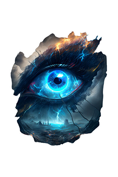 StoryGift Romania Sticker Autocolant 70CM Cu Ochi, Fantasy, Sci-Fi, Oras, Pos...