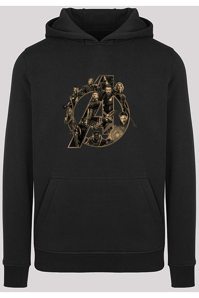 F4NT4STIC Herren Marvel Avengers Infinity War Marvel Logo -blk With Heavy Hoody