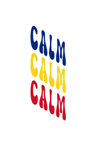 StoryGift Romania Sticker Autocolant 70CM Cuvantul Calm, in Culorile Steagulu...