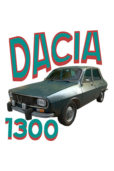 StoryGift Romania Sticker Adeziv 90CM Adeziv masina vintige Romaneasca Dacia 1300 Haios cu Margini Albe, PVC Vin