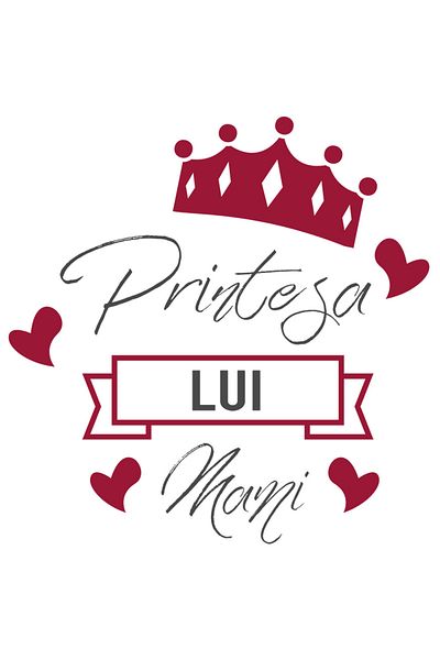 StoryGift Romania Sticker Eticheta 50CM Cu Text Printesa Lui Mami, Iubita, Love, Iubitorii De Cadouri, Ziua Copl