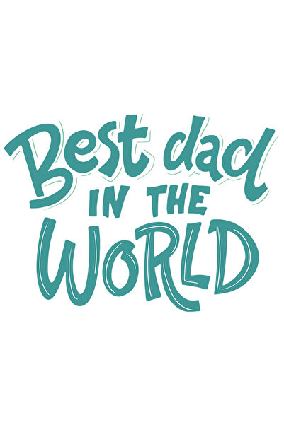 StoryGift Romania Sticker Adeziv 90CM Best dad in the world, cu Margini Albe,...