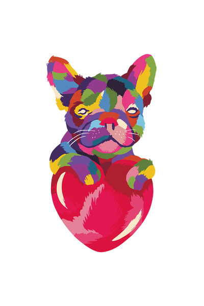 StoryGift Romania Sticker Autocolant 70CM Caine, Inima, Dragut, Simpatic, Zam...