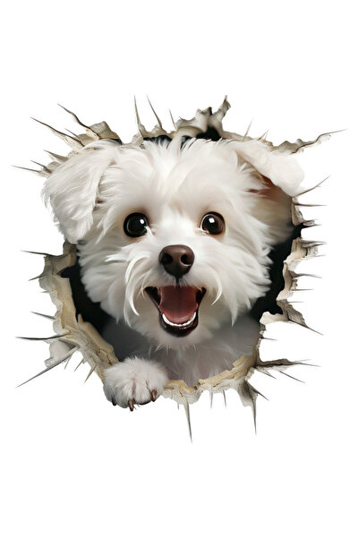 StoryGift Romania Sticker Autocolant 70CM cu un catel incantat, curios, jucau...