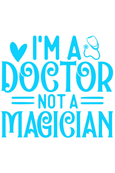 StoryGift Romania Sticker Autocolant 30CM Exterior cu inimioara si mesajul "Eu sunt un doctor, nu un magician" ,