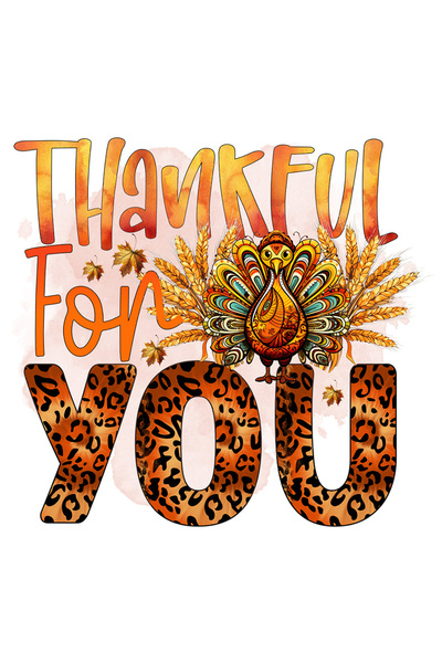 StoryGift Romania Sticker Autocolant 70CM cu mesajul "Thankful for you", toam...