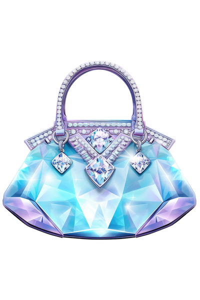 StoryGift Romania Sticker Eticheta 50CM cu o poseta stralucitoare, ilustratie...