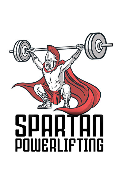 StoryGift Romania Sticker Autocolant 70CM Spartan PowerLifting, Sala, Gym, Culturism, Sport, cu Margini Albe, P