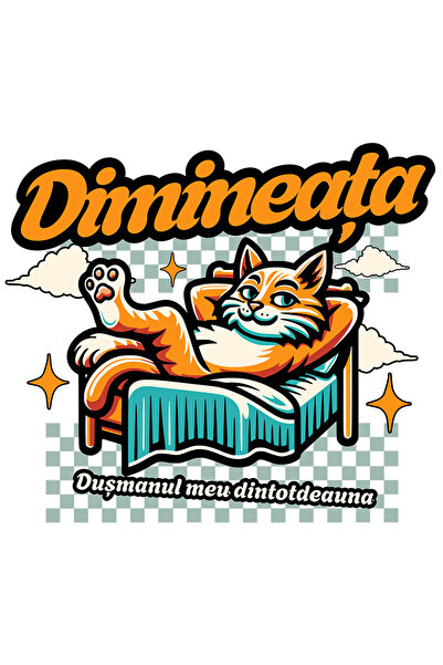 StoryGift Romania Sticker Eticheta 40CM Adeziv Dimineata Dusmanul meu dintotd...