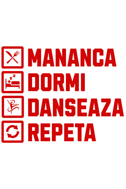 StoryGift Romania Sticker Adeziv 90CM cu Rutina Zilnica Femeie Sportiva Balet...