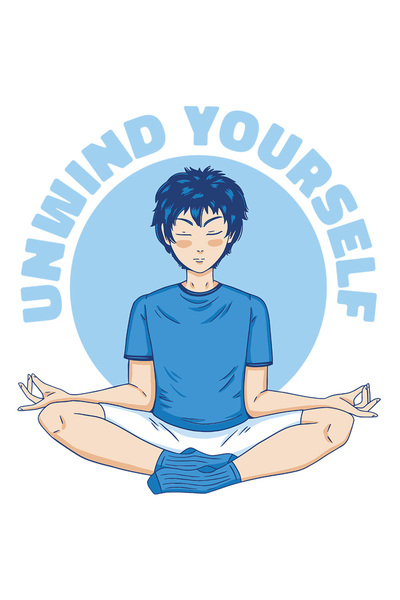 StoryGift Romania Sticker Adeziv 90CM Cu Text In Engleza Unwind Yourself, Yog...