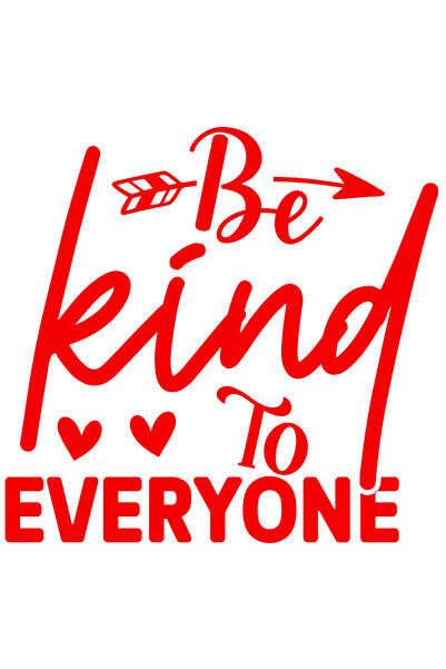 StoryGift Romania Sticker Eticheta 40CM Exterior cu textul "Be kind to everyone" - fii bun cu toata lumea inimio
