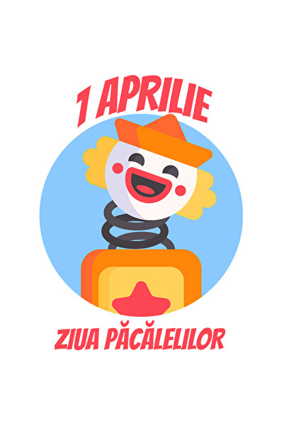StoryGift Romania Sticker Autocolant 70CM Adeziv 1 aprilie ziua pacalelelor h...