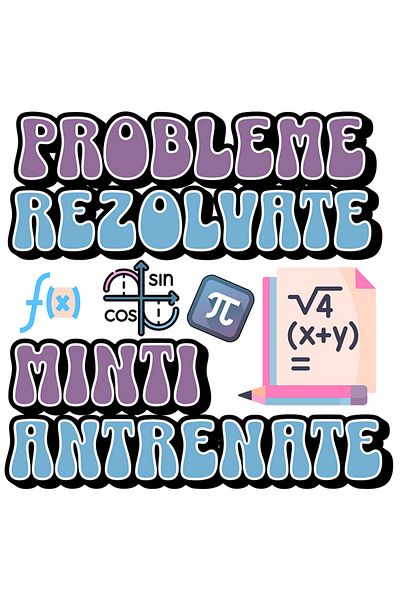 StoryGift Romania Sticker Self-Adhesive 70CM Problems solved, trained minds school with White Borders, PVC
