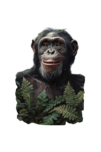 StoryGift Romania Sticker Autocolant 70CM Cu Maimuta Printre Frunze, Jungla, ...