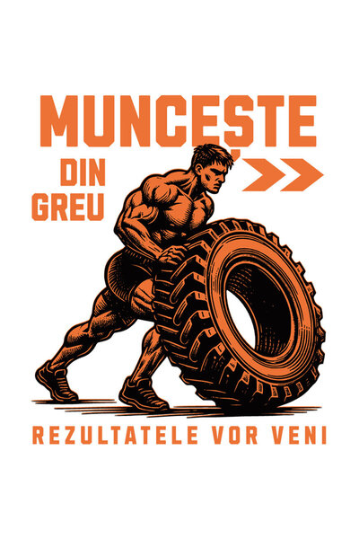 StoryGift Romania Sticker Autocolant 70CM cu Barbat Puternic Motivational Roa...