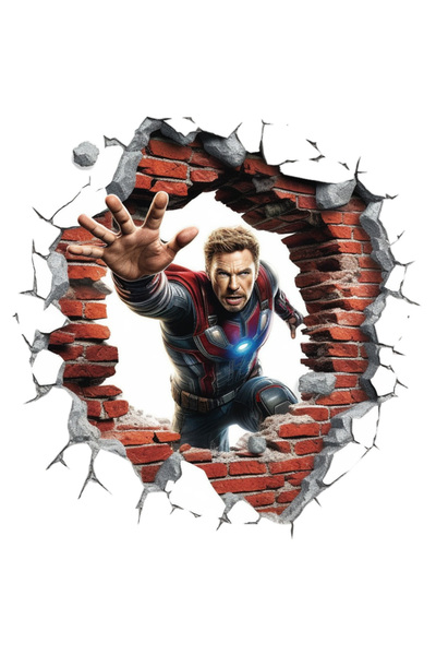 StoryGift Romania Sticker Adeziv 90CM Cu Thor, Avengers, Marvel, Supereroi, Zeu, Mitologie, Zid, cu Margini Alb