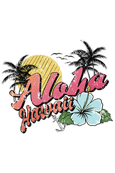 StoryGift Romania Sticker Autocolant 70CM cu mesajul "Aloha, Hawaii", vara, v...