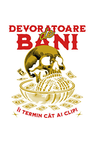 StoryGift Romania Sticker Autocolant 70CM Adeziv devoratoare de bani craniu u...