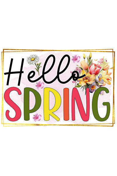 StoryGift Romania Sticker 15 Cm Cu Mesajul "hello, Spring", Ilustratie, Prima...