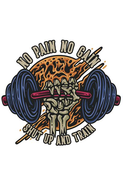 StoryGift Romania Sticker 70CM for Those Who Do Sports, Gym, Fitness, No Pain, No Gain, Shut up An