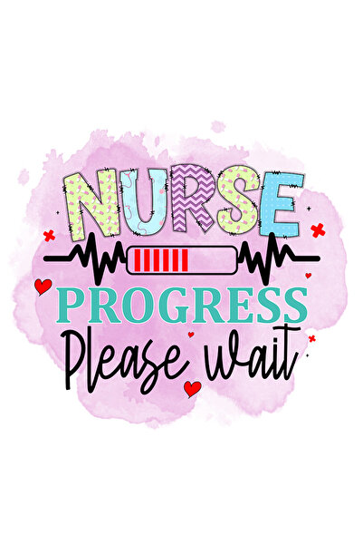 StoryGift Romania Sticker Adeziv 90CM cu mesajul "Nurse progress, please wait...