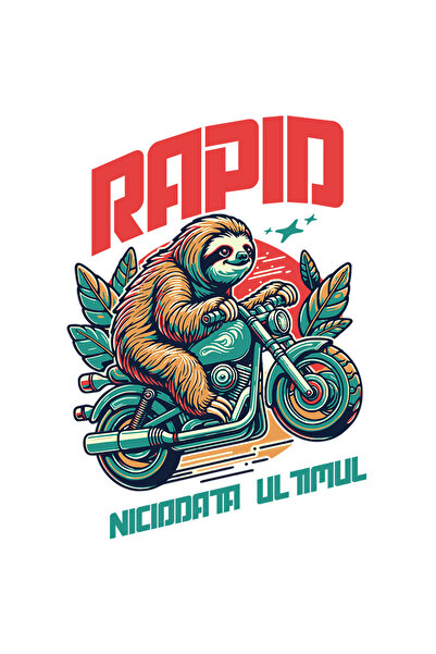 StoryGift Romania Sticker Autocolant 70CM Adeziv animal lenes pe motor rapid niciodata ultimul cu Margini Albe,