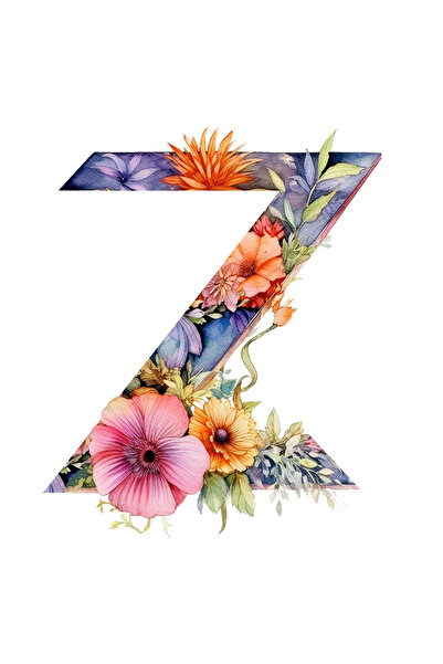 StoryGift Romania Sticker Cu Litera "z", Ilustratie, Pentru Copii, Scoala, Elev, Flori, Alfabet, Abecedar C